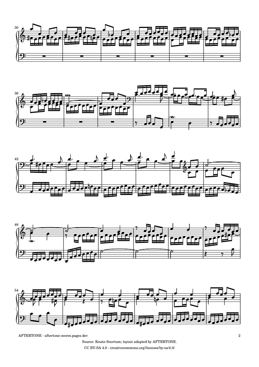 Fugue No. 1 in C Major, BWV 870 piano sheet music, page 2