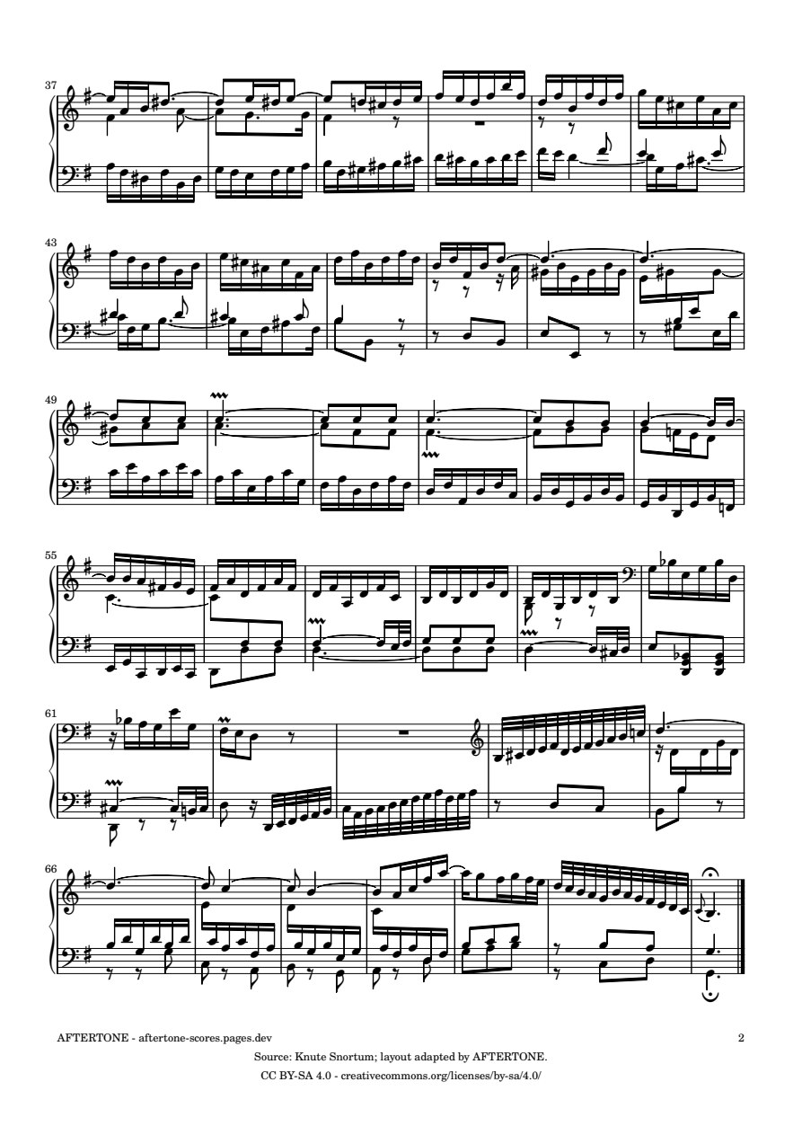 Fugue No. 15 in G Major, BWV 884 piano sheet music, page 2