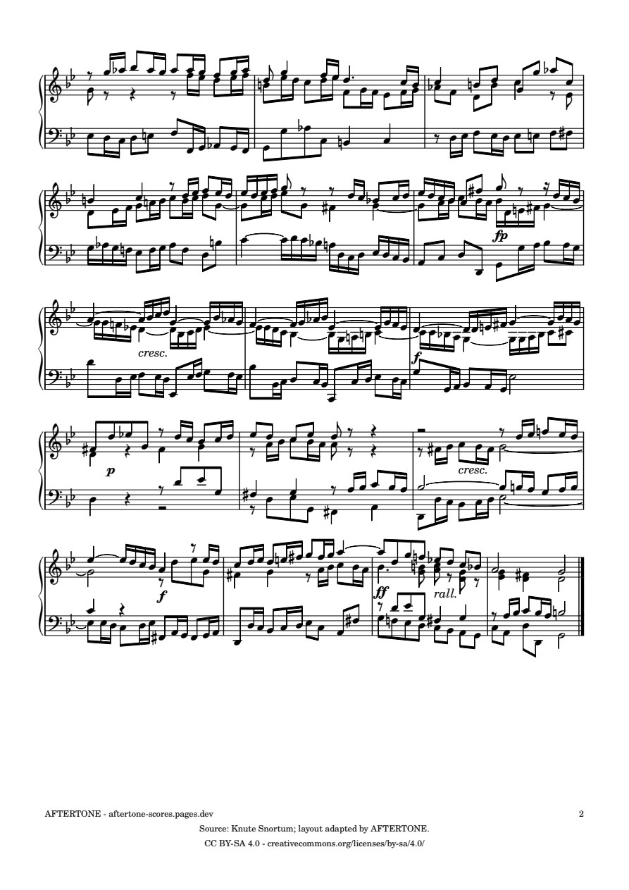 Fugue No. 16 in G Minor, BWV 861 piano sheet music, page 2