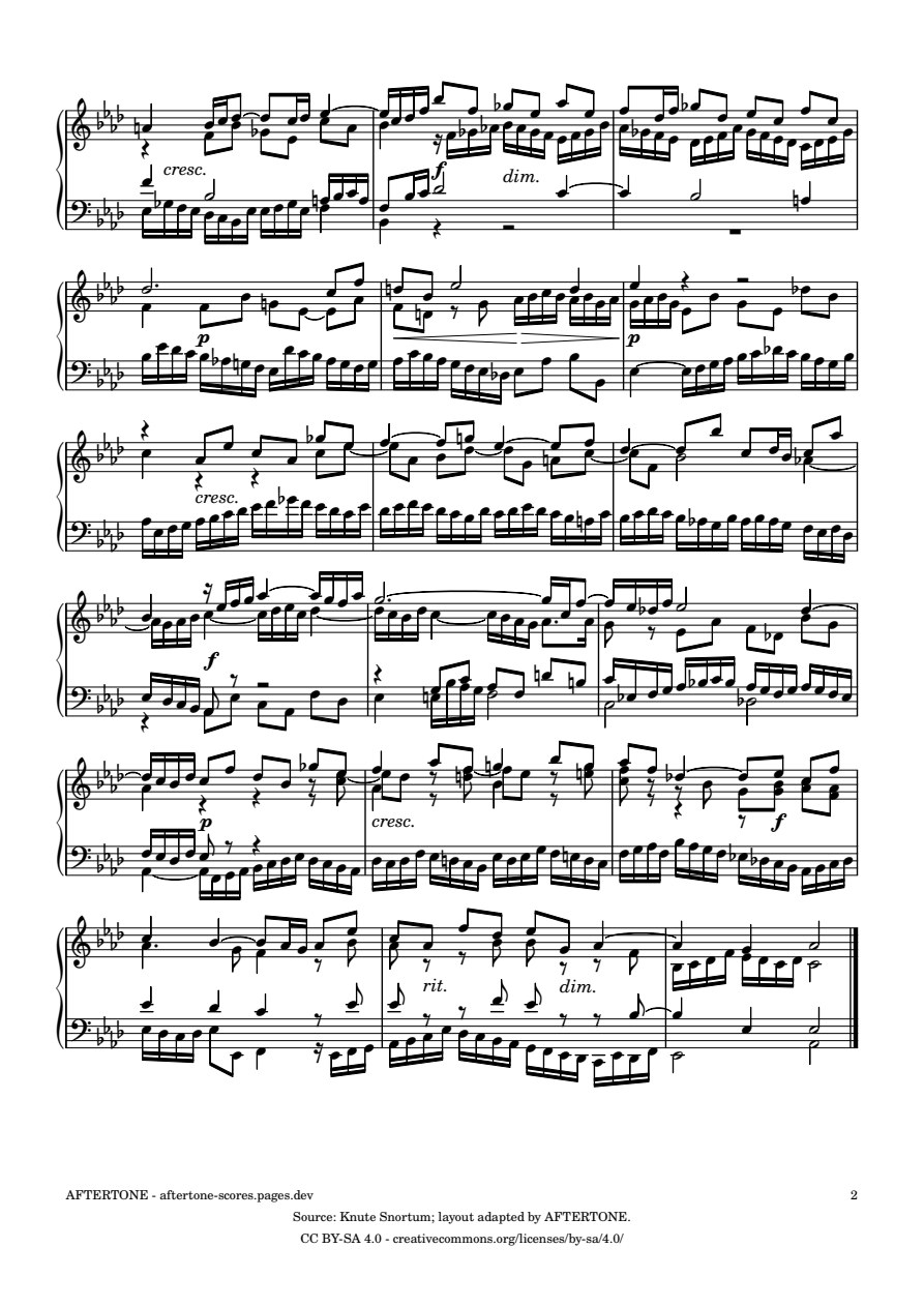 Fugue No. 17 in A-flat Major, BWV 862 piano sheet music, page 2