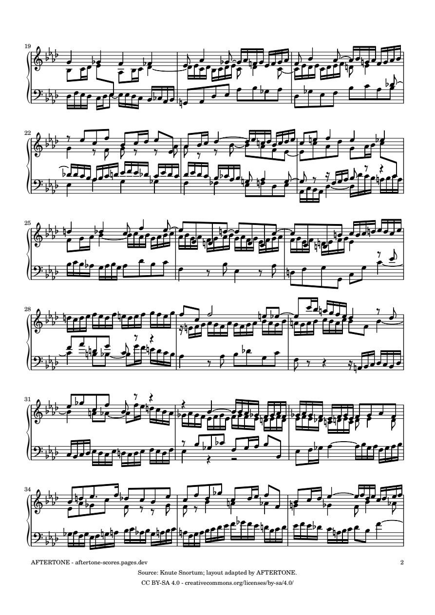 Fugue No. 17 in A-flat Major, BWV 886 piano sheet music, page 2