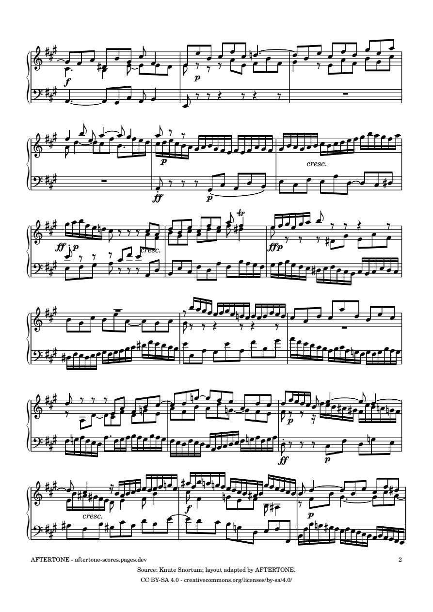 Fugue No. 19 in A Major, BWV 864 piano sheet music, page 2