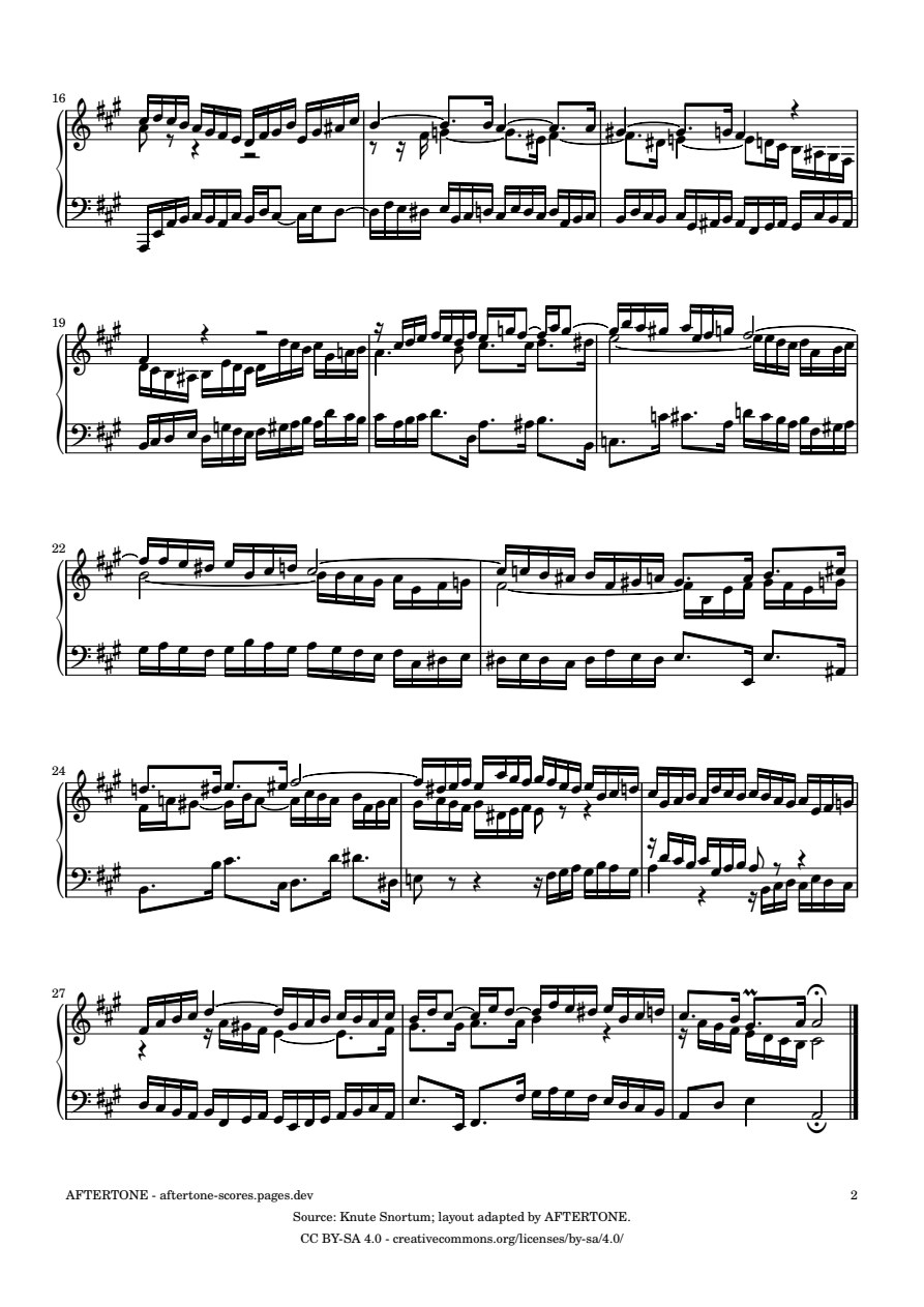Fugue No. 19 in A Major, BWV 888 piano sheet music, page 2