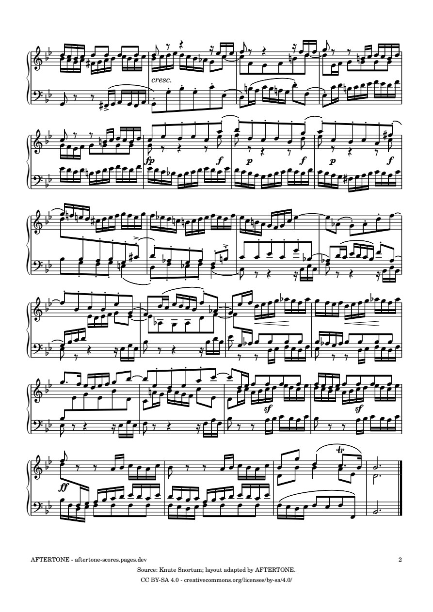 Fugue No. 21 in B-flat Major, BWV 866 piano sheet music, page 2