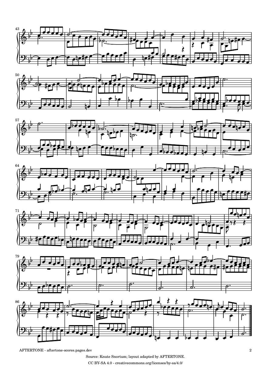 Fugue No. 21 in B-flat Major, BWV 890 piano sheet music, page 2