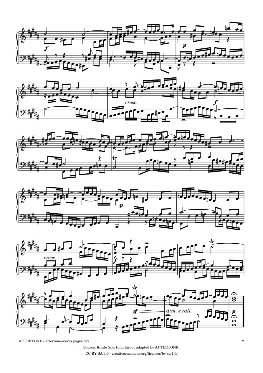 Fugue No. 23 in B Major, BWV 868 piano sheet music, page 2