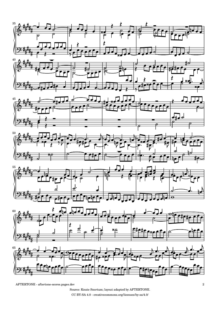 Fugue No. 23 in B Major, BWV 892 piano sheet music, page 2