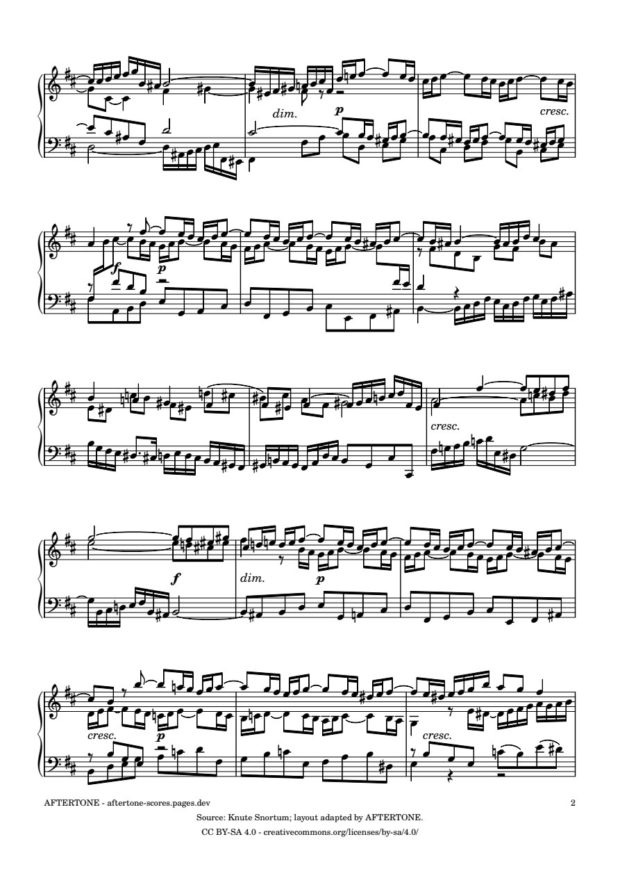 Fugue No. 24 in B Minor, BWV 869 piano sheet music, page 2