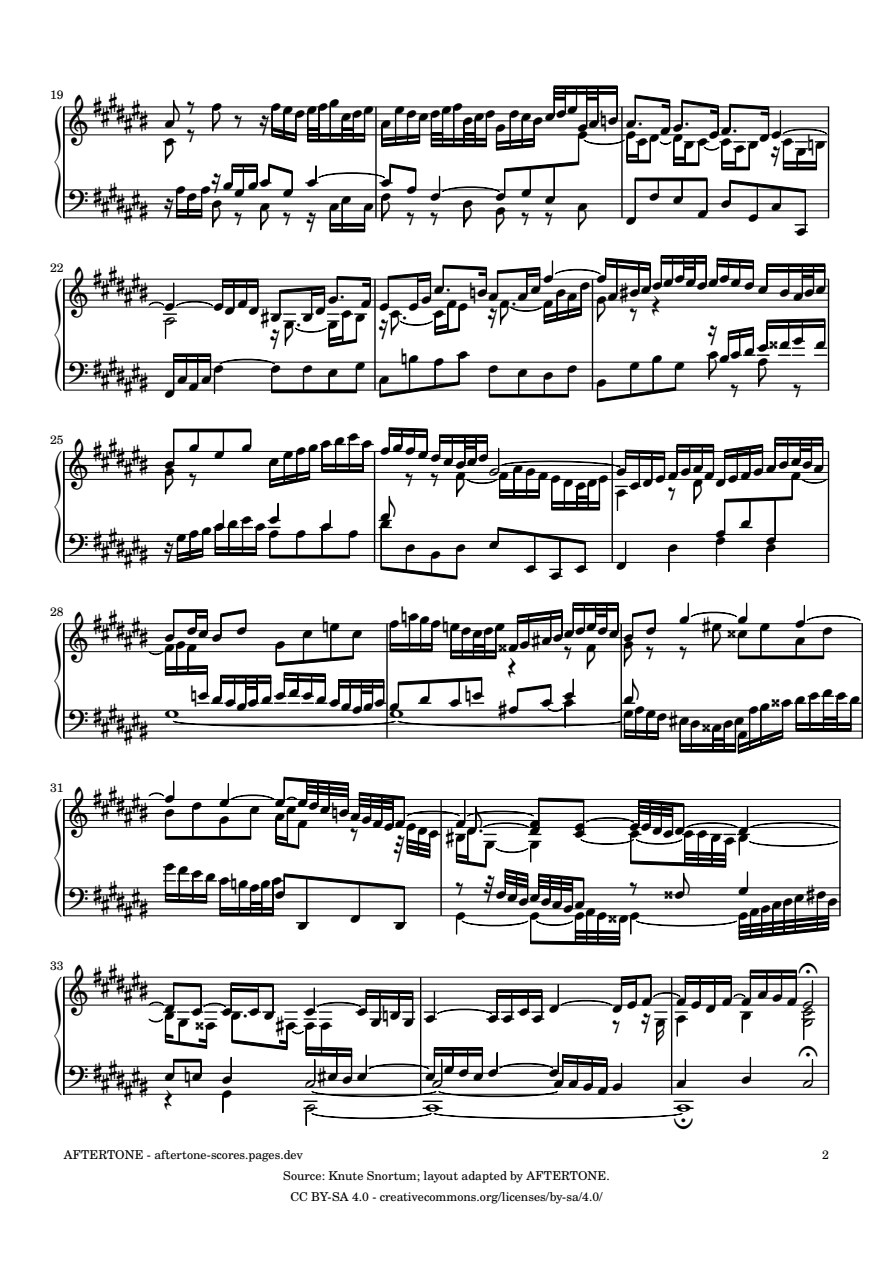 Fugue No. 3 in C-sharp Major, BWV 872 piano sheet music, page 2