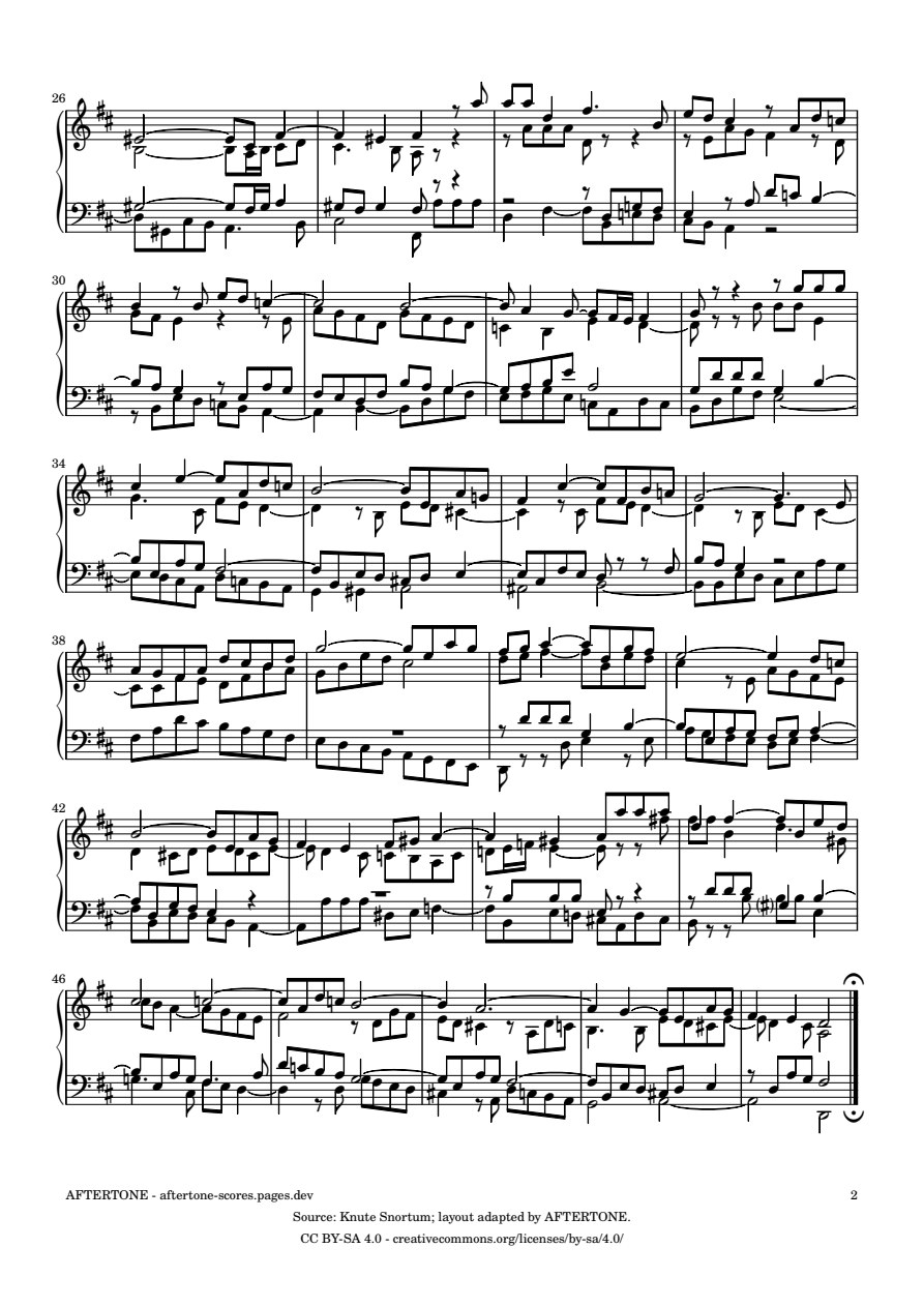Fugue No. 5 in D Major, BWV 874 piano sheet music, page 2