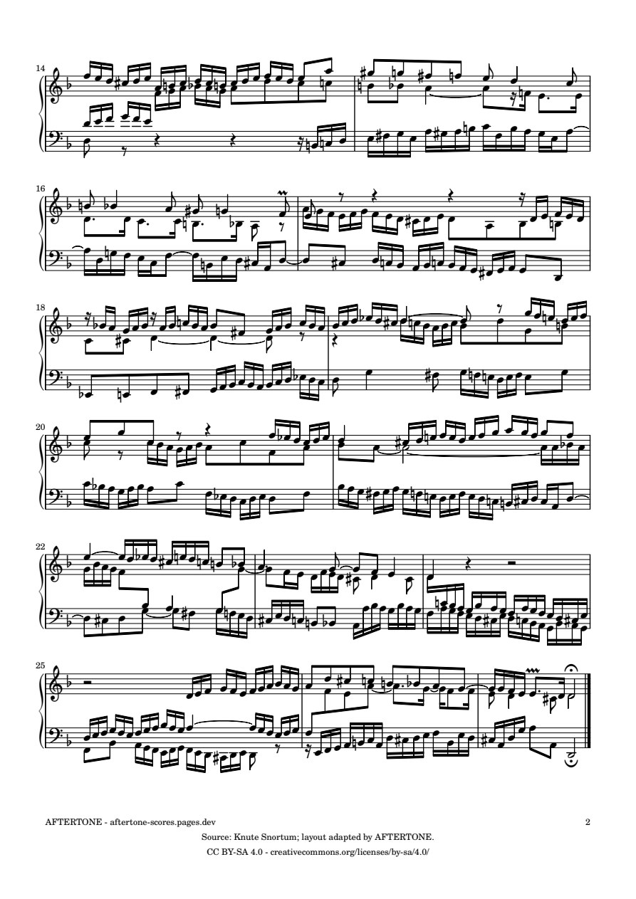 Fugue No. 6 in D Minor, BWV 875 piano sheet music, page 2