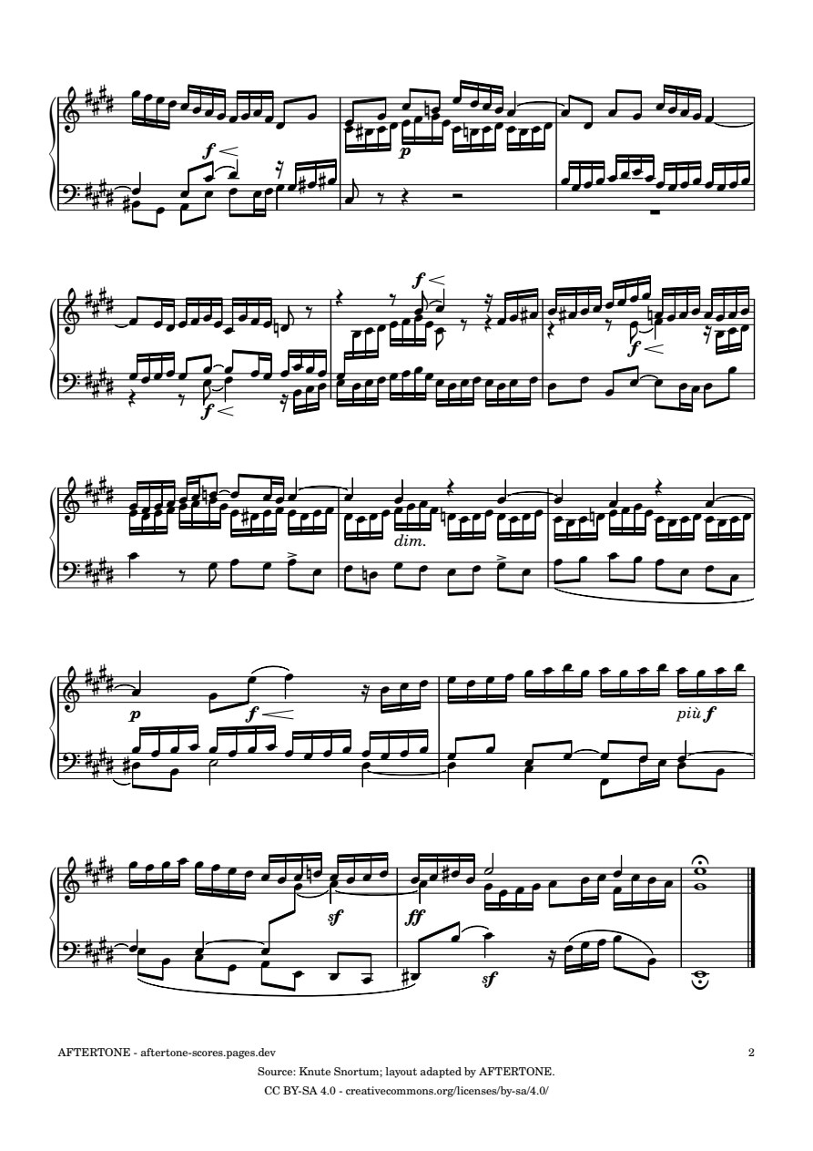 Fugue No. 9 in E Major, BWV 854 piano sheet music, page 2