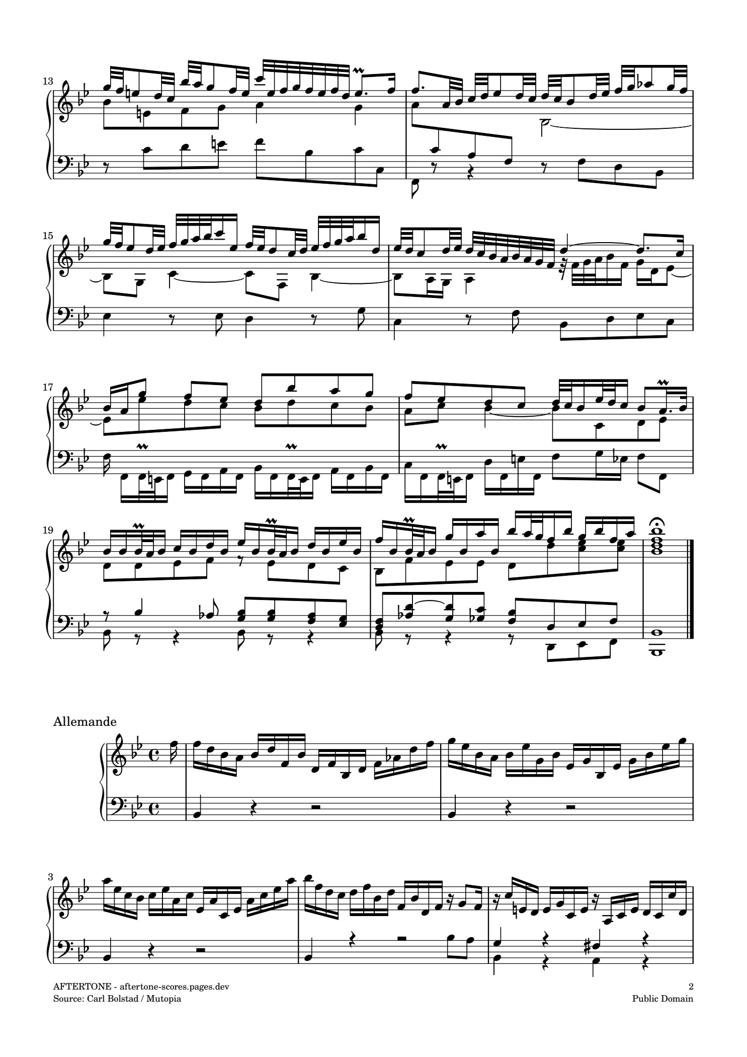 Partita No. 1 in B-flat major, BWV 825钢琴谱，第 2 页