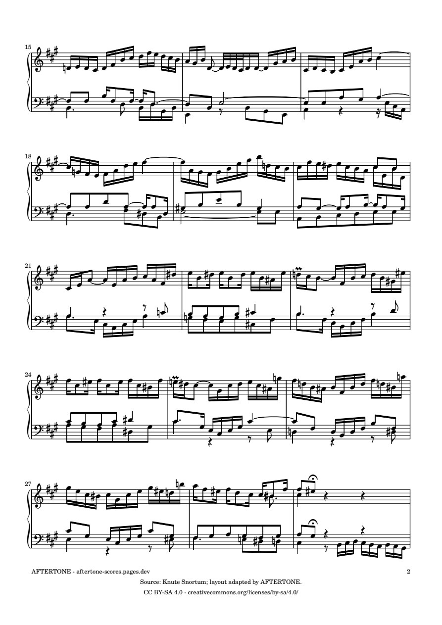 Prelude No. 14 in F-sharp Minor, BWV 883 piano sheet music, page 2
