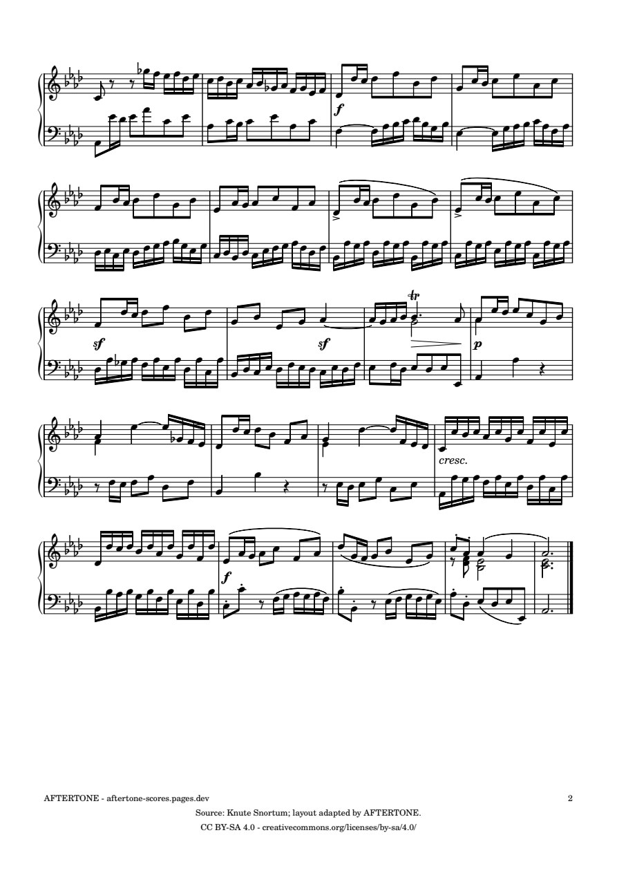 Prelude No. 17 in A-flat Major, BWV 862 piano sheet music, page 2
