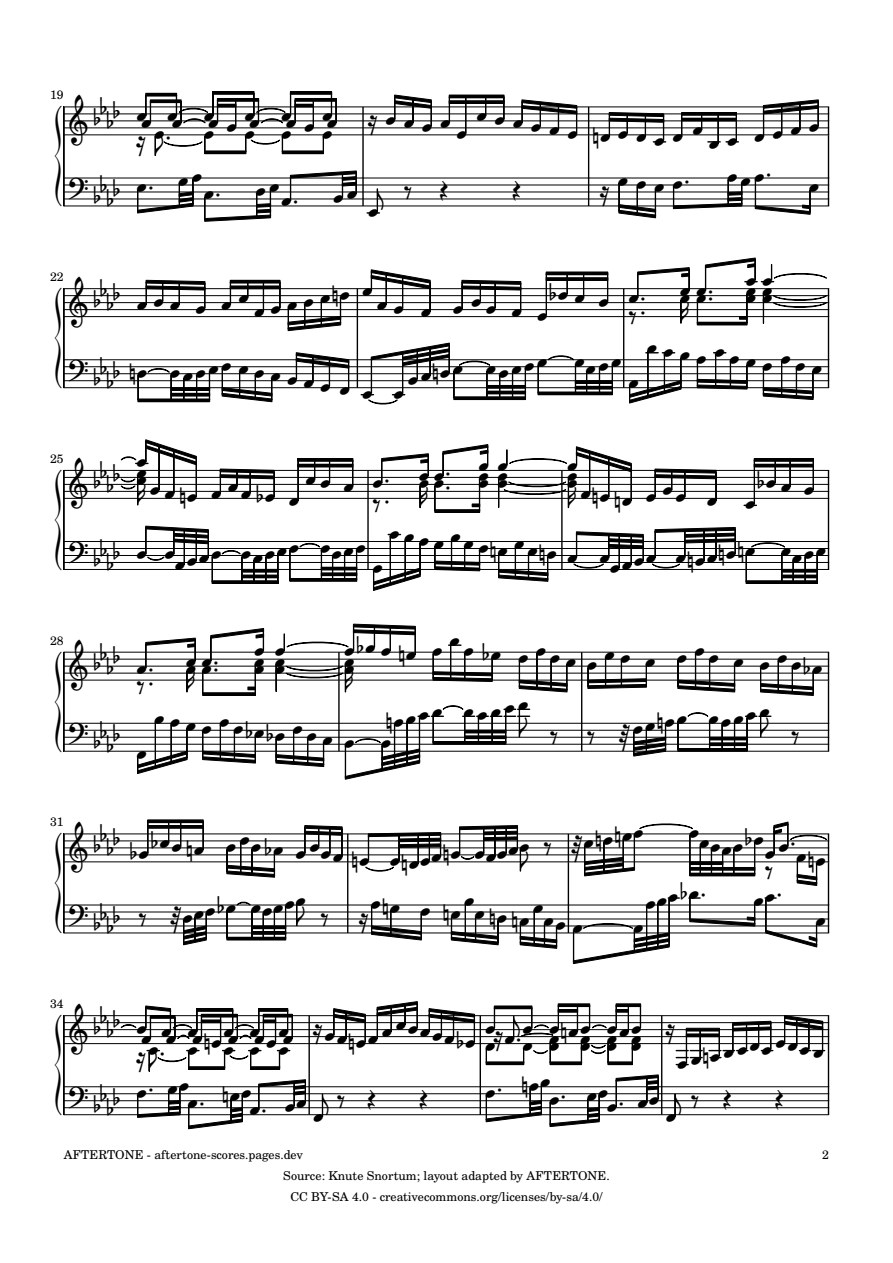Prelude No. 17 in A-flat Major, BWV 886 piano sheet music, page 2