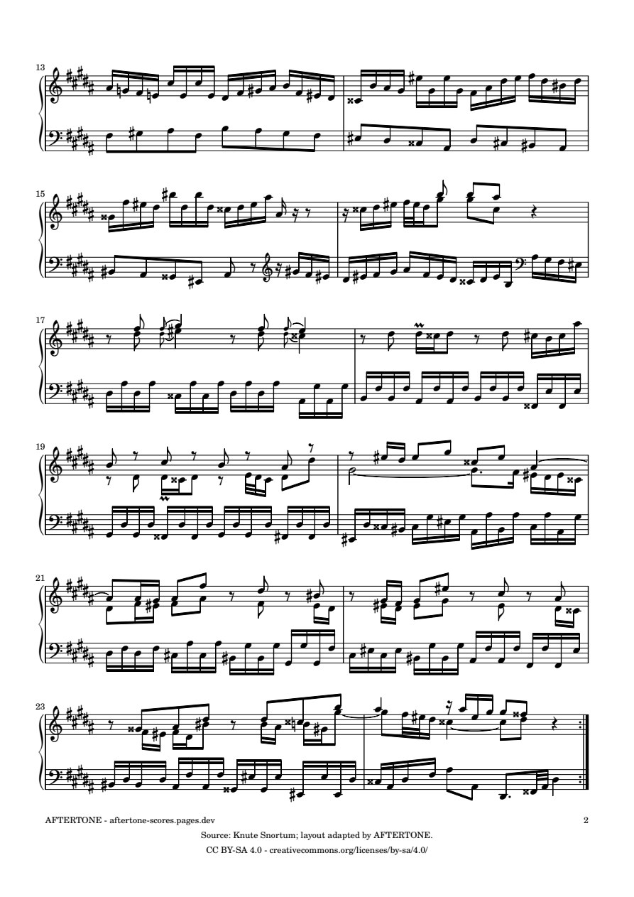 Prelude No. 18 in G-sharp Minor, BWV 887 piano sheet music, page 2
