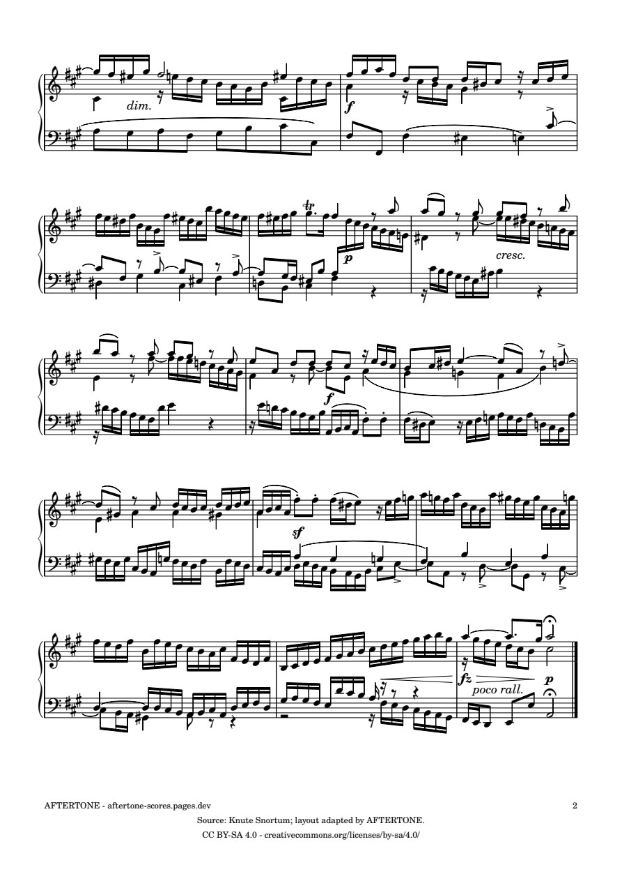 Prelude No. 19 in A Major, BWV 864 piano sheet music, page 2
