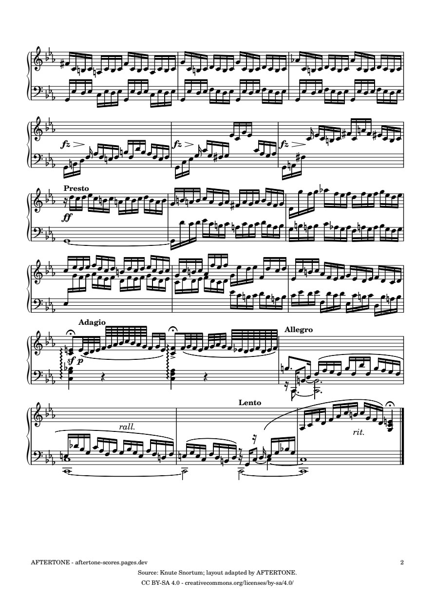 Prelude No. 2 in C Minor, BWV 847 piano sheet music, page 2