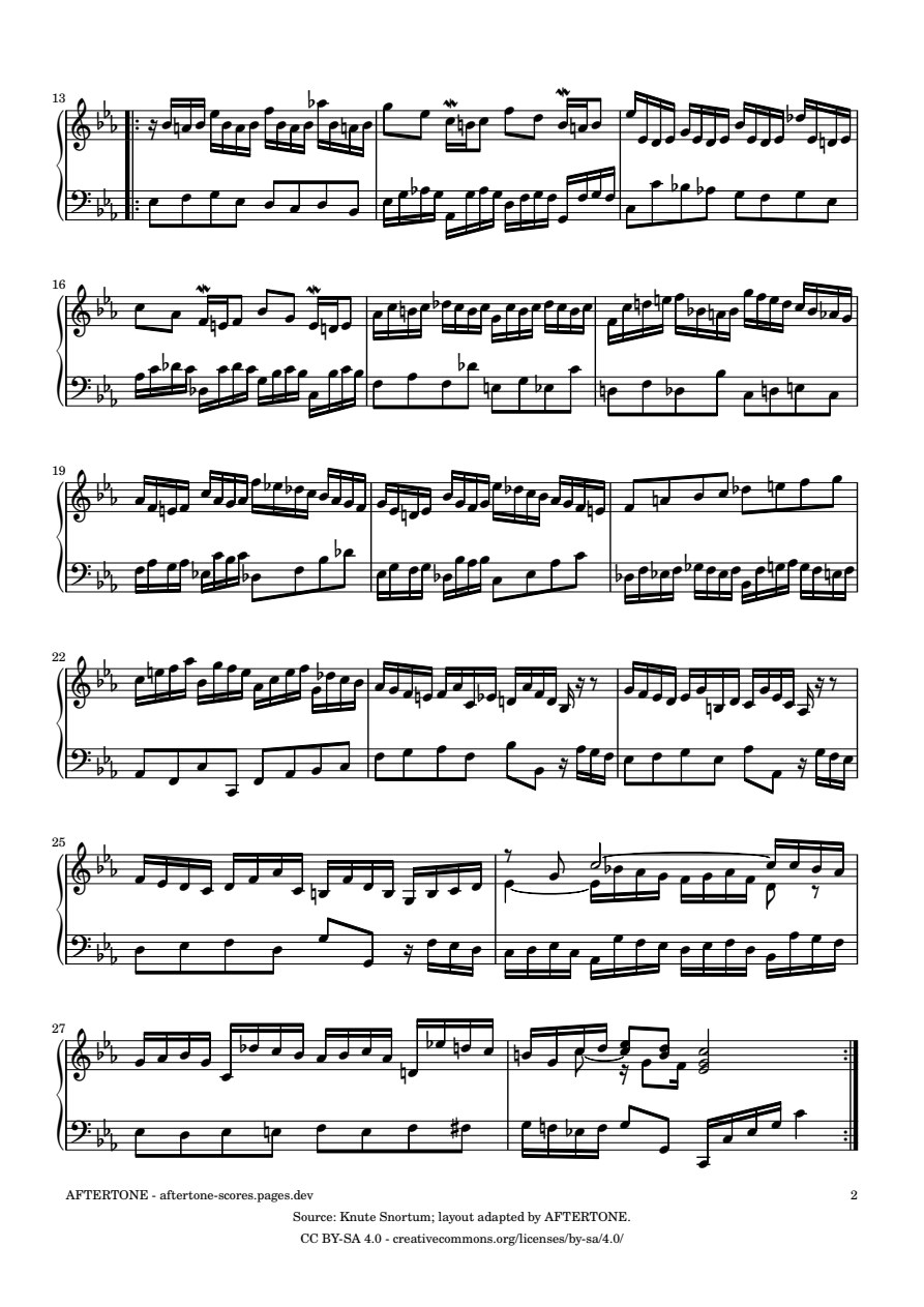Prelude No. 2 in C Minor, BWV 871 piano sheet music, page 2