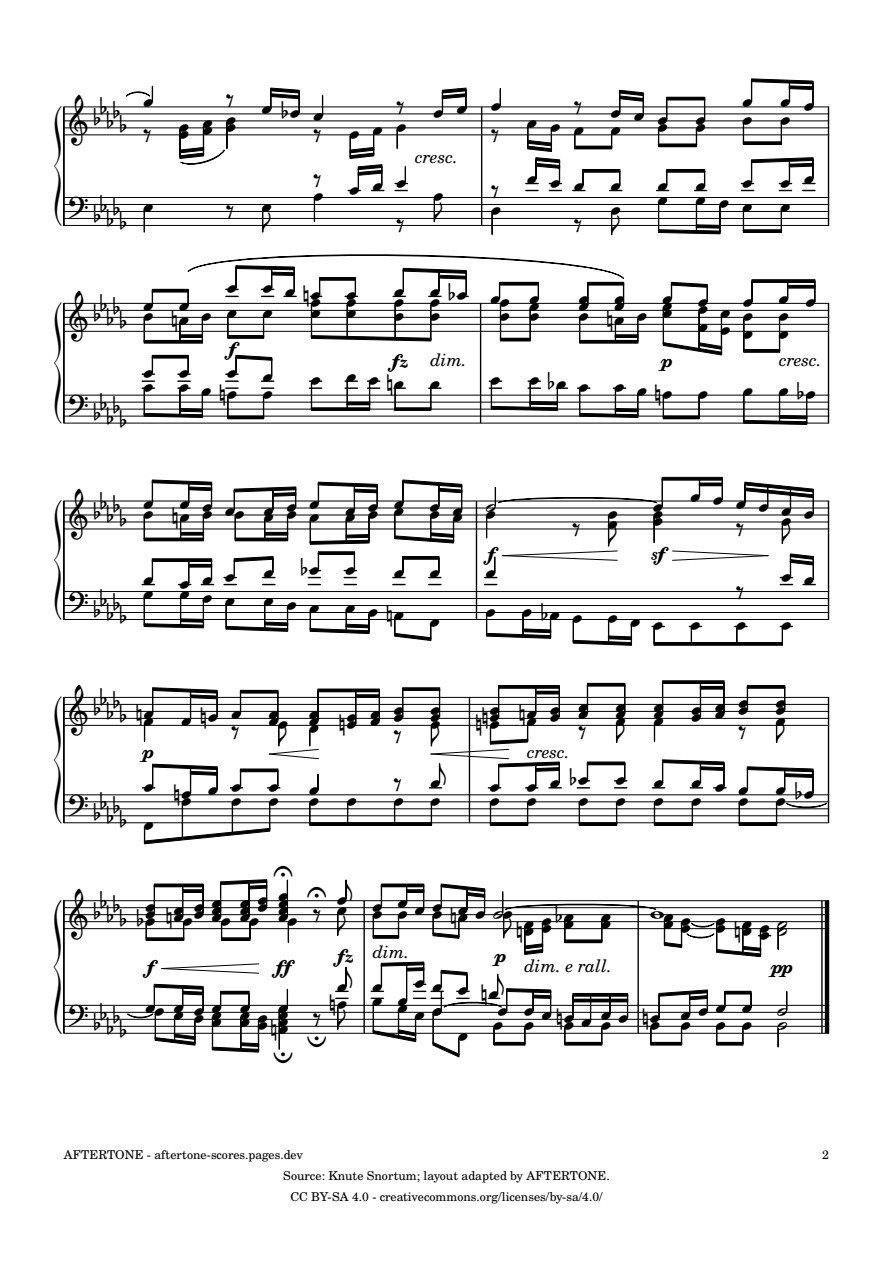 Prelude No. 22 in B-flat Minor, BWV 867 piano sheet music, page 2
