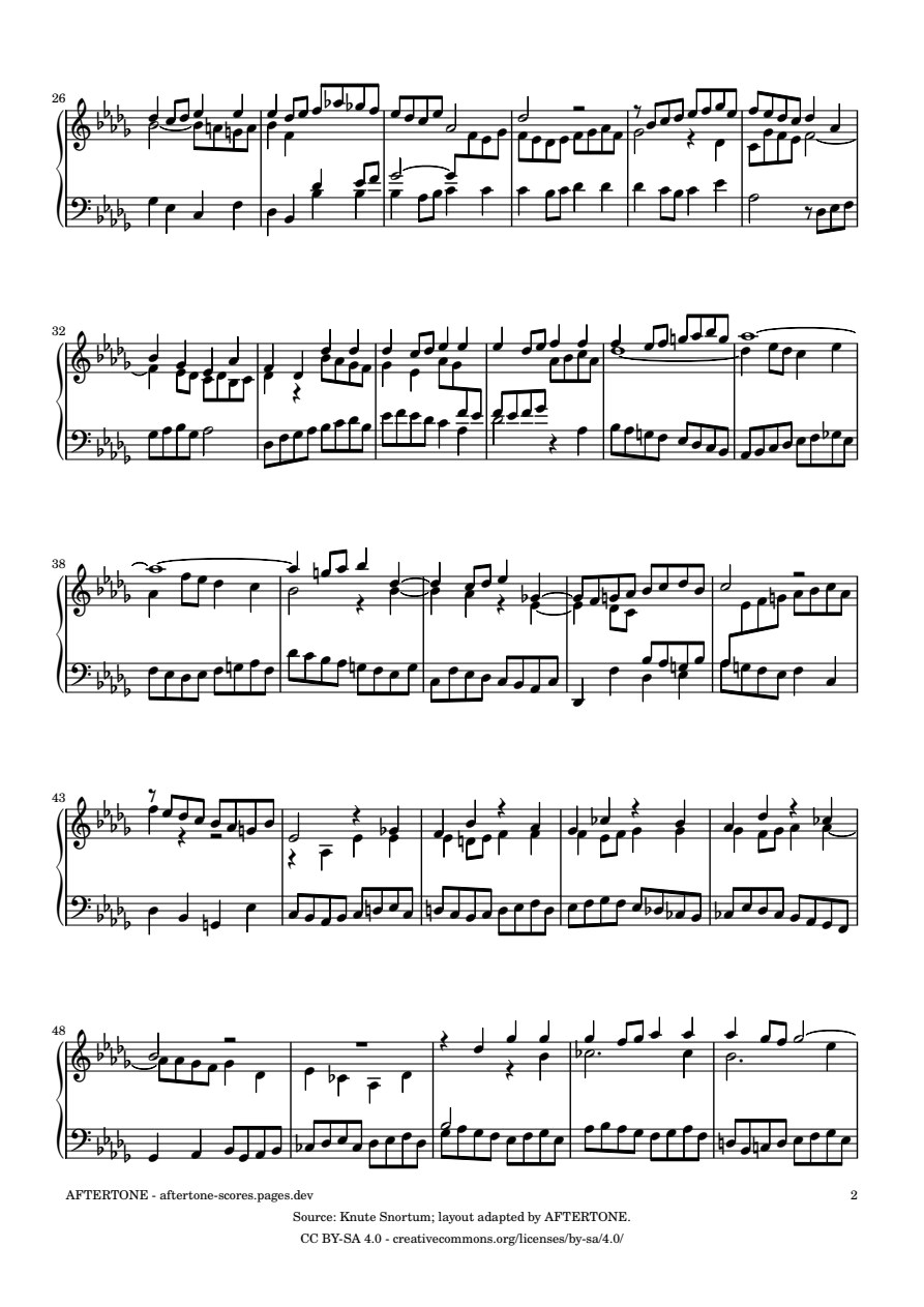 Prelude No. 22 in B-flat Minor, BWV 891 piano sheet music, page 2