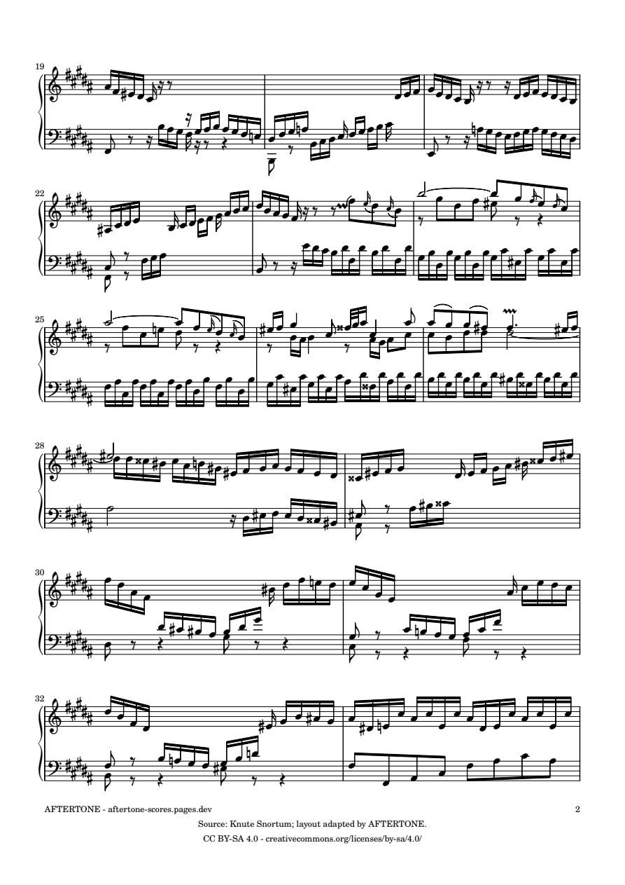 Prelude No. 23 in B Major, BWV 892 piano sheet music, page 2