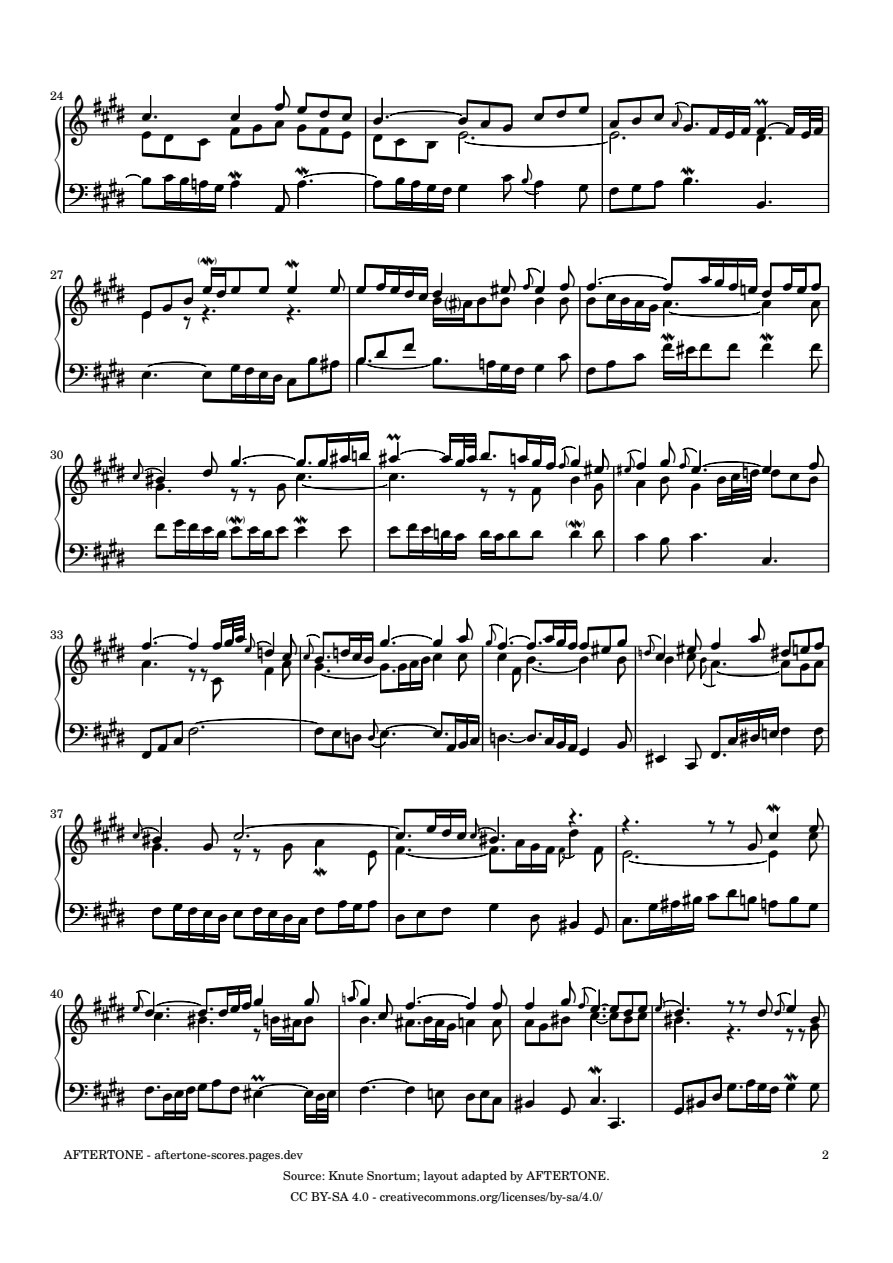 Prelude No. 4 in C-sharp Minor, BWV 873 piano sheet music, page 2