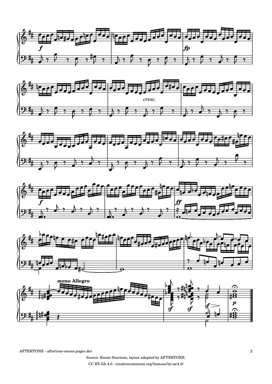 Prelude No. 5 in D Major, BWV 850 piano sheet music, page 2