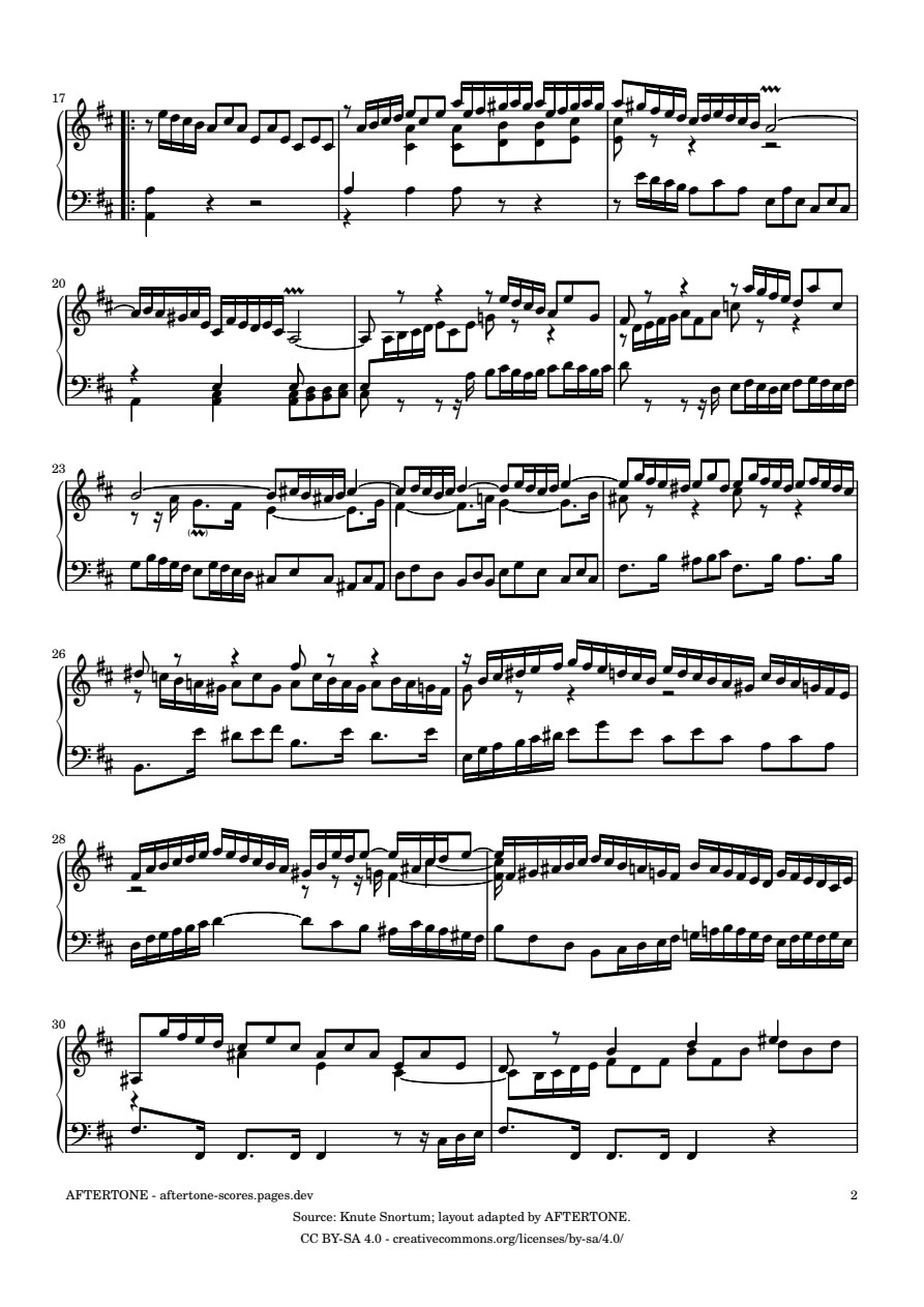 Prelude No. 5 in D Major, BWV 874 piano sheet music, page 2