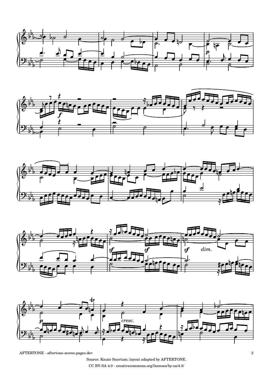 Prelude No. 7 in E-flat Major, BWV 852 piano sheet music, page 2