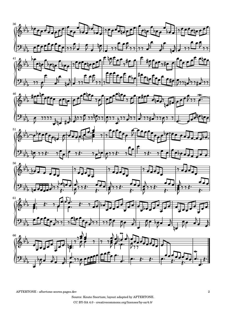 Prelude No. 7 in E-flat Major, BWV 876 piano sheet music, page 2