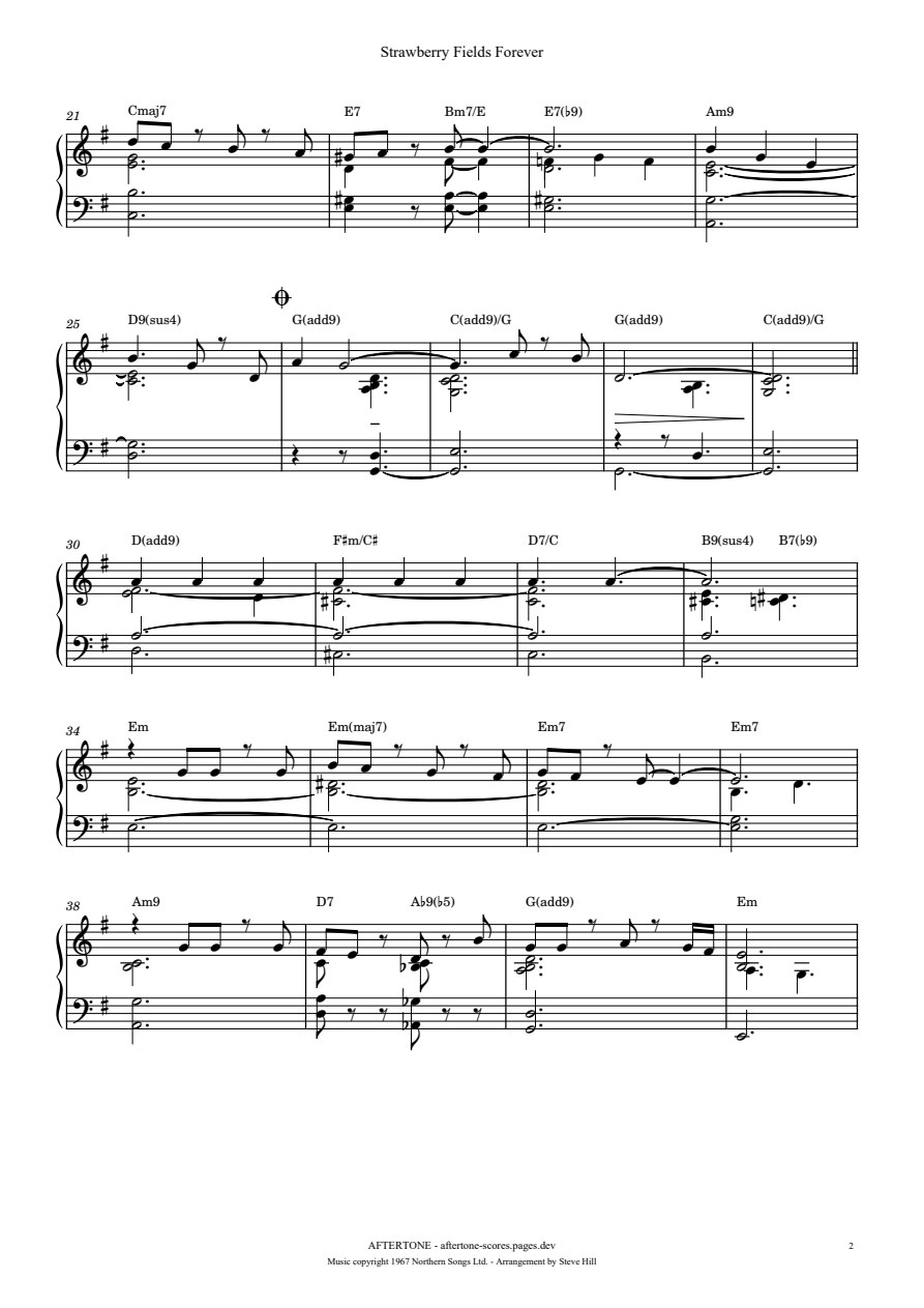 Strawberry Fields Forever piano sheet music, page 2